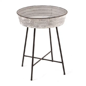 Jardinière faite à la main avec poignées latérales support en fer galvanisé de vente chaude supports de jardinière ovales longs en fer forgé galvanisés - Product Image 3