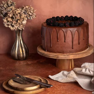 Custom Made Shiny Polished Wooden <b>Cake</b> Stand Handmade Small Metal Tray Cupcakes Desserts Comes Box Resin Silicone <b>Covers</b> Use INS - Product Image 1