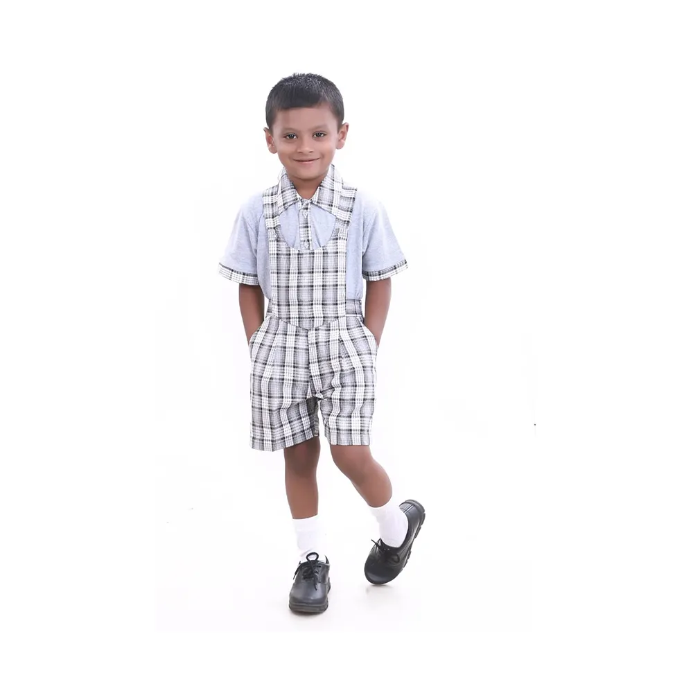 Uniforme escolar personalizado para niños, conjunto de uniformes escolares de preescolar al mejor precio, suministro de fábrica OEM