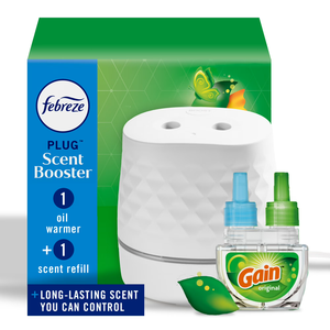 Febreze Plug Scent Booster, Air Freshener, Scented Oil <b>Diffuser</b>, Gain, Starter Kit + 1 Refill - Product Image 3