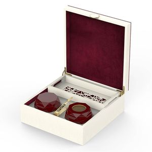 Ensemble de brûleur à encens en cuir de style nordique moderne vert émeraude, coffret de brûleur à encens de luxe, parfum d'intérieur arabe, coffret cadeau pour l'Aïd Mubkhar - Product Image 6