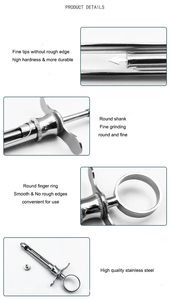Instrumento médico con clip para Hemlock, jeringa de acero inoxidable para anestesia Dental, jeringa de aspiración Dental, instrumento al por mayor - Product Image 3