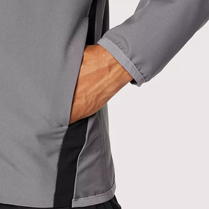 Chaqueta Cortavientos con Capucha Personalizada para Hombre, Tela de Lona, Cierre de Cremallera, Estilo Urbano, Color Negro, para Uso en Exteriores - Product Image 3