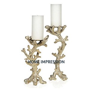 Candelabro Navideño de Lujo Hecho a Mano en Aluminio con Diseño de Palmera para Decoración del Hogar y Bodas, India - Product Image 3