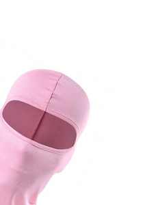 Solid Color Full Face <b>Balaclava</b> Lightweight Breathable Ice <b>Silk</b> Stretch Fabric Hood Custom Logo Outdoor Cycling Helmet Liner - Product Image 2