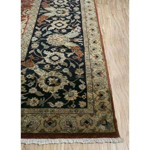 พรมขนสัตว์ถักมือ Gulnar สีเบจและสีน้ำตาล ลายดอกไม้ สำหรับตกแต่งบ้าน ห้องนั่งเล่น และทางเดิน พรมรูปทรงสี่เหลี่ยมผืนผ้า-SKWL-181 - Product Image 4