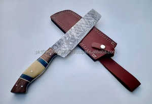 มีดสแตนเลสอเนกประสงค์แบบมืออาชีพงานแฮนด์เมดมีดเชฟ10ชิ้นพร้อมที่จับไม้ชิงชัน - Product Image 6