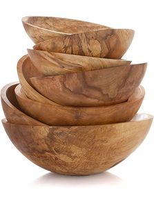 Bols de service en bois naturel magnifiquement conçus, idéaux pour l'organisation de plats ou la décoration intérieure. - Product Image 5