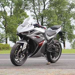 Moto de course électrique 110-240V, double moteur 5000W, motos de rue pour adultes >80km/h - Product Image 2