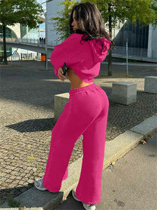Sudadera con capucha y pantalones acampanados informales, conjunto de 2 piezas, chándal con capucha y cremallera para mujer, traje de ocio ajustado, ropa de calle de otoño e invierno - Product Image 4