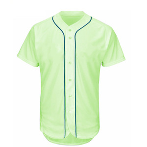 100% Polyester Printed Sublimated 2 Button Custom Made Wholesale Baseball Softball Jersey for Teams and Clubs - Product Image 4