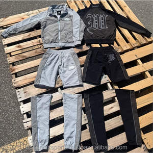 Customized High Quality Winter Tracksuit Color Block <b>Short</b> Set Sports Jogger Suit <b>Zip</b> Jacket <b>Shorts</b> 100% Cotton Windbreaker Set - Product Image 3