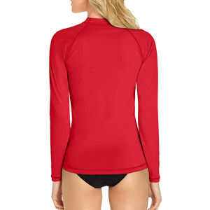 Haut de maillot de bain anti-UV respirant et écologique à manches longues UPF 50+ pour femme, idéal pour le yoga, le surf et la gym – Service OEM élégant - Product Image 5