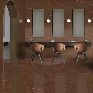 Marquina Brown Hilite Venta caliente 800x1600mm Porcelanato Azulejos de porcelana de mármol blanco estándar brillante Azulejo de piso de cerámica - Product Image 6