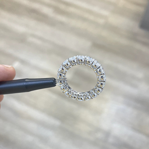 Anillo de Diamantes Clásico Eternity de Plata 925 con Acabado Brillante para Mujer - Product Image 1