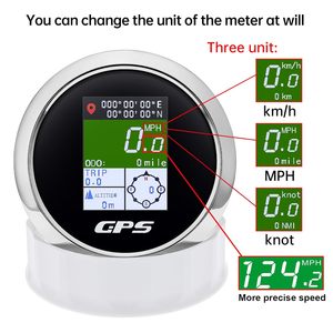 Compteur <span class=keywords><strong>de</strong></span> vitesse GPS <span class=keywords><strong>numérique</strong></span> multifonction à écran TFT étanche <span class=keywords><strong>de</strong></span> haute qualité 85 mm - Product Image 1