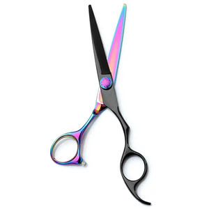 Tijeras de Peluquería Profesionales de Primera Calidad, Recubiertas de Titanio y Negras, Tijeras de Corte de Pelo de 5.5 Pulgadas con Tornillo Ajustable de Acero Metálico - Product Image 6