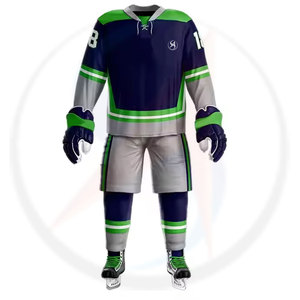 Ensemble d'entraînement de hockey sur glace en équipe personnalisé 100% polyester tissu polyester respirant pour séances d'entraînement professionnelles - Product Image 1
