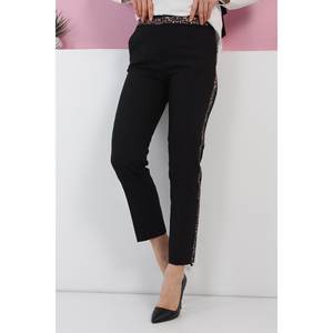 Pantalon décontracté léopard taille haute pour femme Mega Merchant, tailles XS-XL, en tissu tissé respirant, coupe skinny, coloris délavé, idéal pour l'été - Product Image 2