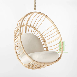 Kids Rattan Rocker <b>Chair</b> Woven Bamboo Swivel Seat Nursery <b>Reading</b> <b>Chair</b> with Cushion - Product Image 3
