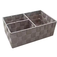 Offre spéciale Paniers de rangement empilables à couvercle en corde de papier de haute qualité bacs d'organisation tressés tissés pour petite maison