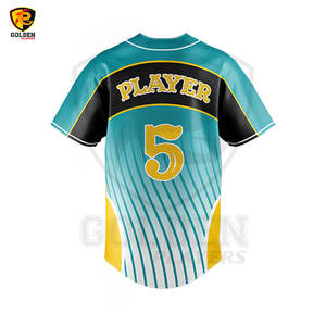 ชุดซอฟต์บอลเบสบอลของผู้ชายชุดเสื้อซอฟต์บอลผ้าตาข่ายแบบปุ่มเต็มเสื้อไม่มีลายออกแบบโลโก้ได้ตามต้องการ - Product Image 2