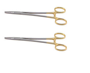 Pinzas Quirúrgicas de Ortodoncia Profesionales, Portaagujas Chapado en Oro, Punta TC, Acero Inoxidable Alemán, Manual, Reutilizable - Product Image 2