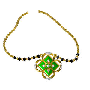 Colgante de Mangalsutra chapado en oro de 18 quilates al por mayor, joyería de diseño moderno y elegante para compromiso de boda o regalo - Product Image 4
