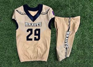 Uniformes de football américain sublimés personnalisés de haute qualité, ensembles respirants à séchage rapide entièrement personnalisables du Pakistan, conception OEM - Product Image 4