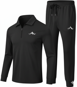 ชุดกีฬาแฟชั่นมีฮู้ด | เสื้อผ้าฝ้าย100% คุณภาพระดับพรีเมียมระบายอากาศได้ดีป้องกันแบคทีเรียดีไซน์ตามสั่ง - Product Image 1