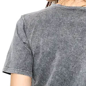Camisetas de lavado ácido para mujer hechas a medida de última llegada en camisetas de lavado ácido transpirables de secado rápido de alta calidad para mujer - Product Image 5