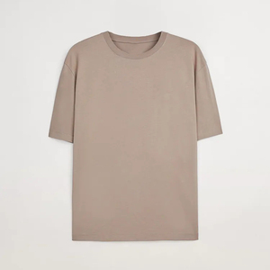 2025 Vintage 250GSM camisetas de gran tamaño para hombre personalizado al por mayor 100% algodón tejido manga corta poliéster/Material de algodón - Product Image 4