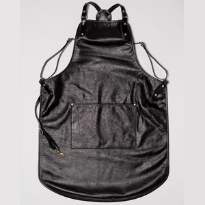 Delantal de Cuero Protector, Resistente al Fuego, de Alta Calidad, Cuero Genuino, Ajustable, Delantal de Cuero para Barbería - Product Image 3