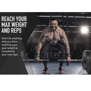 Crochets d'haltérophilie pour hommes et femmes Musculation Power Lifting Gym Fitness Pull Ups Deadlifts Matériau néoprène pour haltérophilie - Product Image 3