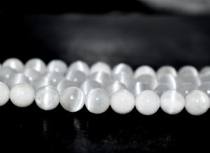 Cuentas de Obsidiana Natural Blanca AAA de Alta Calidad, 8.5 mm, Pulido Liso, para Joyería - Más Tamaños Disponibles - Product Image 5