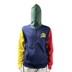 Sudadera con capucha y cremallera completa para hombre, de gran tamaño, 500 GSM, forro polar de algodón, chaqueta urbana pesada para invierno, fabricación OEM - Product Image 1