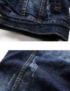 เสื้อกั๊กยีนส์แขนกุดสำหรับผู้ชาย | แจ็คเก็ตยีนส์กระดุมแถวเดียวเสื้อนอกแนวสตรีทแวร์สีน้ำเงินสีเทาดำลำลอง - Product Image 3