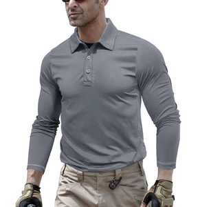 Slim Fit hommes Gym t-shirt séchage rapide course Compression chemise homme entraînement grande taille hommes polos - Product Image 3