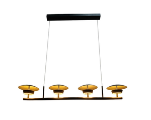 Luminaire suspendu linéaire LED moderne en or Lumetal pour salle à manger, restaurant, hôtel - Product Image 2