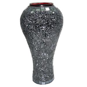 Bronze Couleur Mosaïque Vase En Verre Sac À Main Vase et Pot De Fleur Décor De Table En Gros Article Maison Décoratif Vase À Fleurs En Verre - Product Image 1