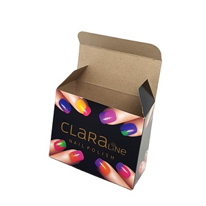 Custom Printed Recyclable Cardboard Cosmetic Boxes with Matt Lamination & UV Coating for <b>Nail</b> Polish and Cuticle Oil - Product Image 3