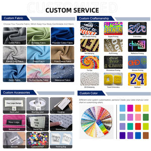 Sweat-shirts à capuche gris de qualité supérieure, streetwear, logo personnalisé, imprimé, molleton, épaules tombantes, lourds, surdimensionnés, pour hommes - Product Image 6