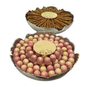 Mesa de diseño vintage Cuenco de chocolate de metal de aluminio de calidad de lujo Centro de mesa para eventos y celebraciones - Product Image 5