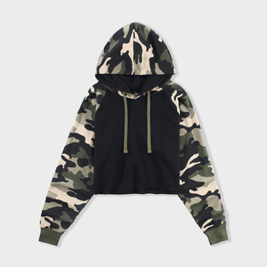 2025 Women's Custom Printed 100% Cotton Pullover Hoodie Streetwear Style Workout Crop <b>Top</b> with Front Logo for Winter Season - Product Image 3