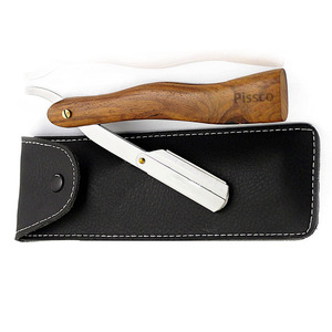 Rasoir personnalisé avec logo, couteau à raser pliable en acier inoxydable avec lame droite, rasoir de barbier fabriqué par Pissco Pakistan - Product Image 5