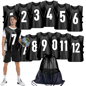 High Quality 100% Polyester <b>Training</b> Vest (12 Pack) Team Sports Pinnies Jerseys Adult Soccer <b>Bibs</b> Numbered Practice Breathable - Product Image 2
