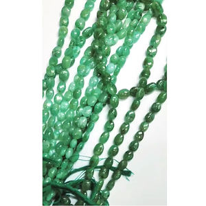 6 brins d'émeraude naturelle de 10mm à 15mm perles lisses ovales 878 Ct Lot Iroc ventes 16 pouces de longueur perles d'émeraude verte US $201 - Product Image 2