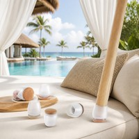Protections de pieds de meubles en silicone anti-rayures, patins en feutre, capuchons cylindriques pour usage intérieur et extérieur
