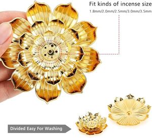 Brûleur d'encens en laiton façonné pour la maison et les espaces religieux, 100% naturel et durable, compatible avec l'encens indien - Product Image 3