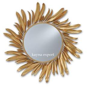 New Fancy <b>Decorative</b> Leaf Design Gold Metal <b>Wall</b> <b>Mirror</b> for Home <b>Decorative</b> <b>Wall</b> <b>Mirror</b> Handcrafted Luxury <b>Wall</b> <b>Mirror</b> for Home - Product Image 5